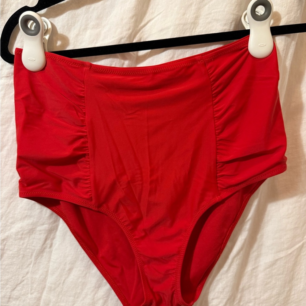 Aerie Vibrant Red High-Waisted Bikini Bottom